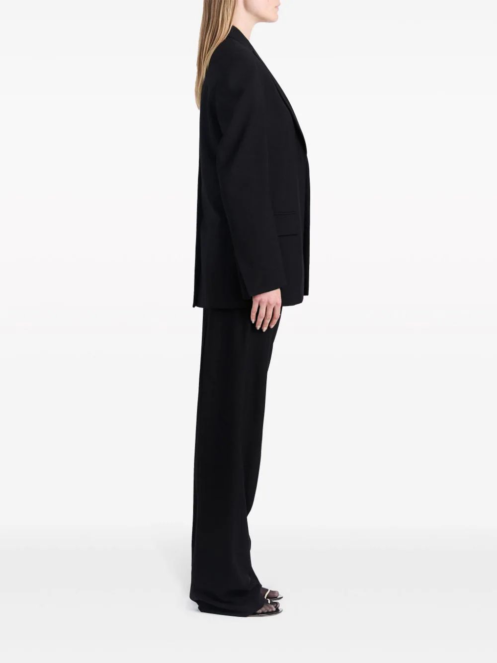 Proenza Schouler Devon Shearing Wool Suit Jacket In Black