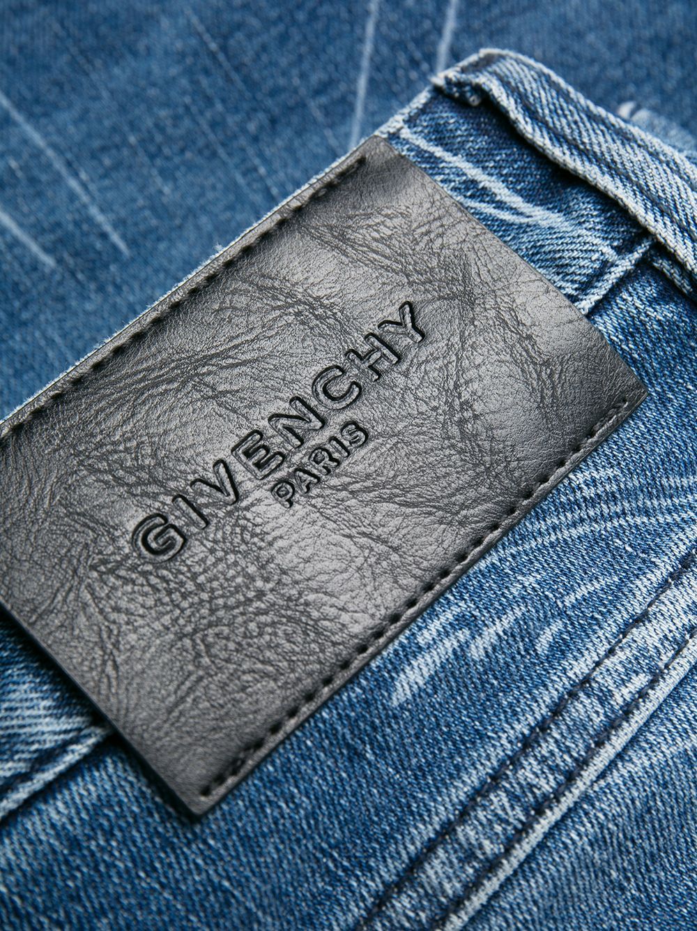 Givenchy Logo Details Jeans In Blue
