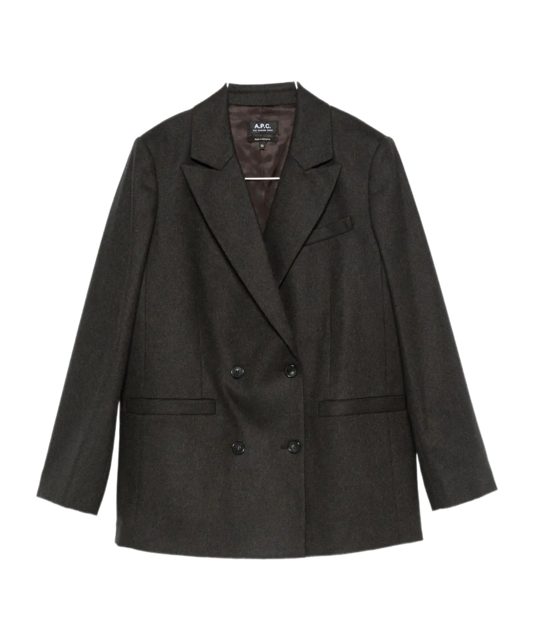 Apc A.p.c. Midnight Blue Cotton Blazer With Double-breasted Design In Black