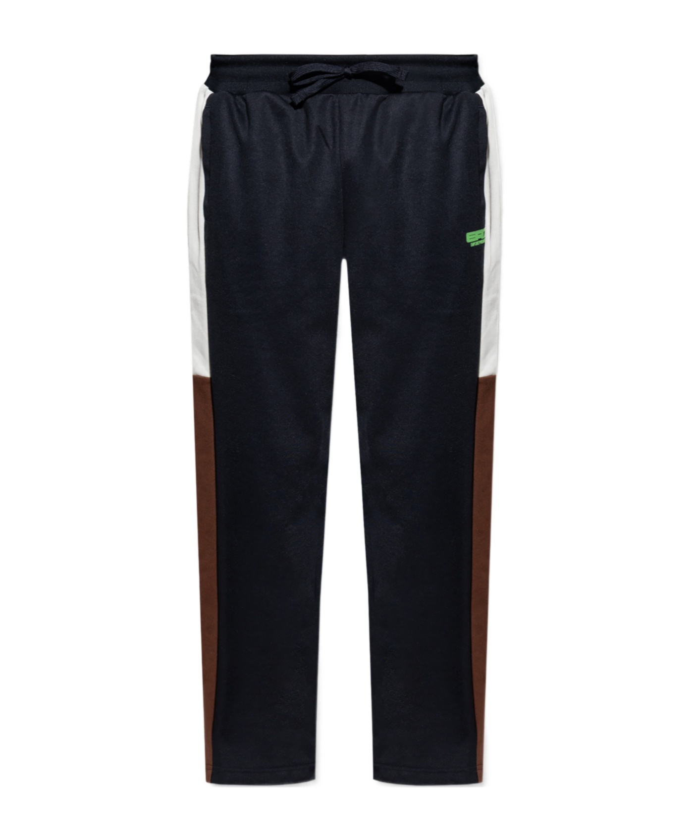 Ea7 Elastic Waist Casual Pants In Black