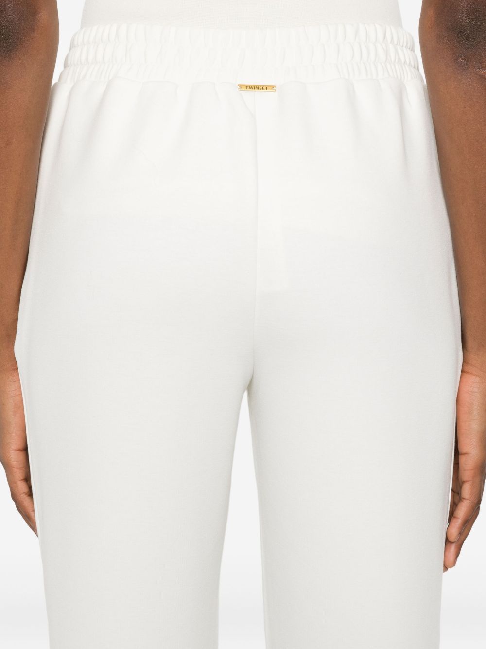 Twinset Elasticated-waistband Trousers In White