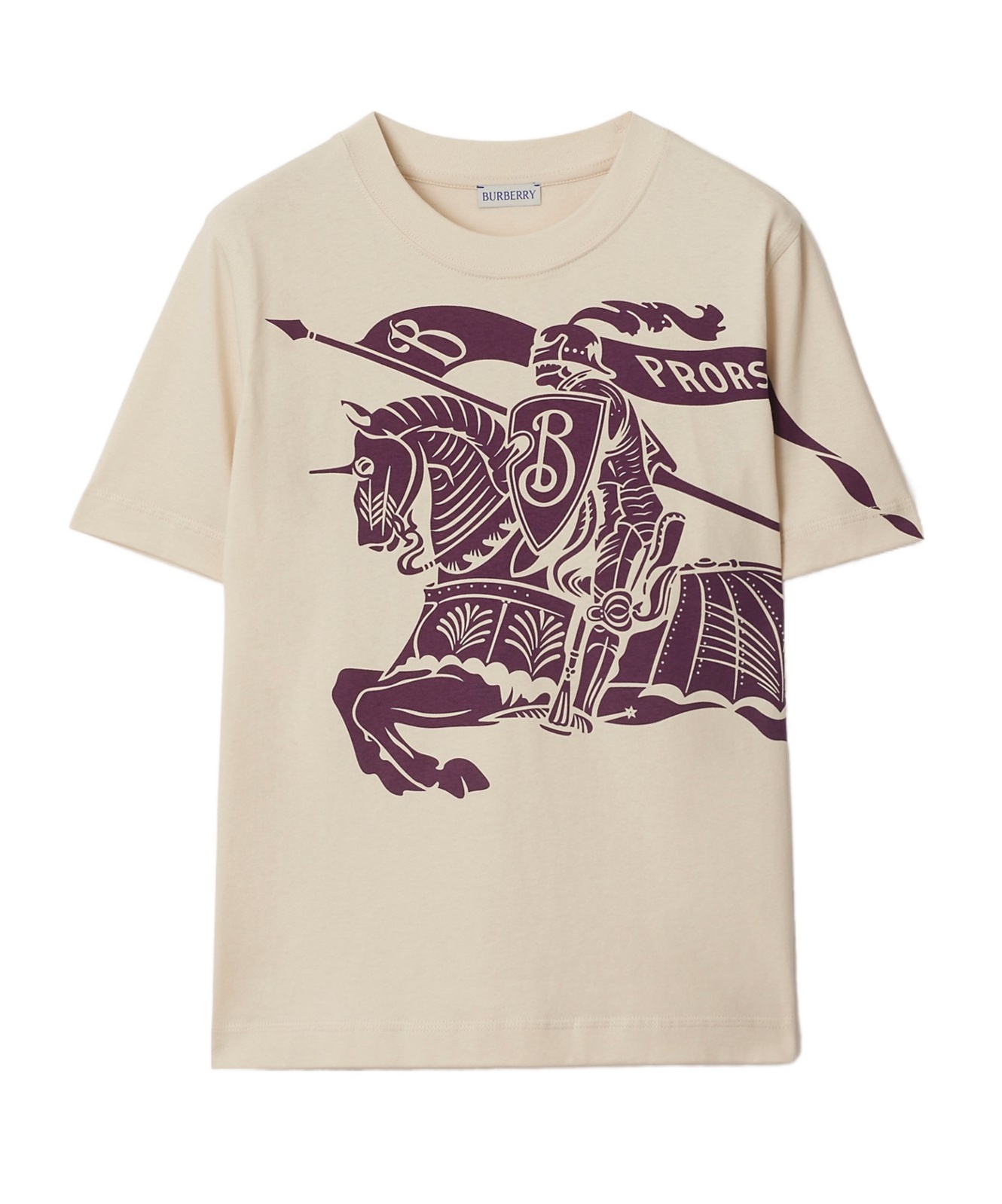 Burberry Short Sleeves With Large Graphic Print In Nude