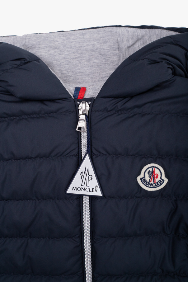 Moncler Baty Side-stripe Padded Jacket In Blue