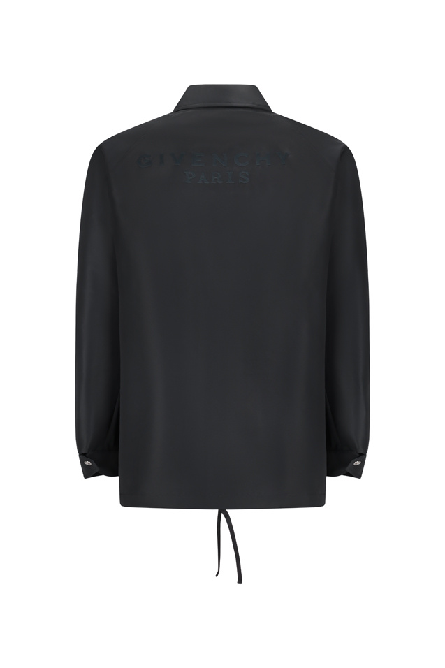 Givenchy Drawstring Hem Shirt Jacket In Black