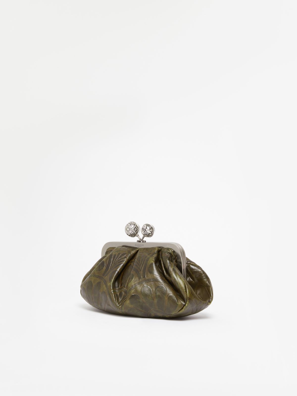 Weekend Max Mara Small Smooth Leather Pasticcino Bag In Green