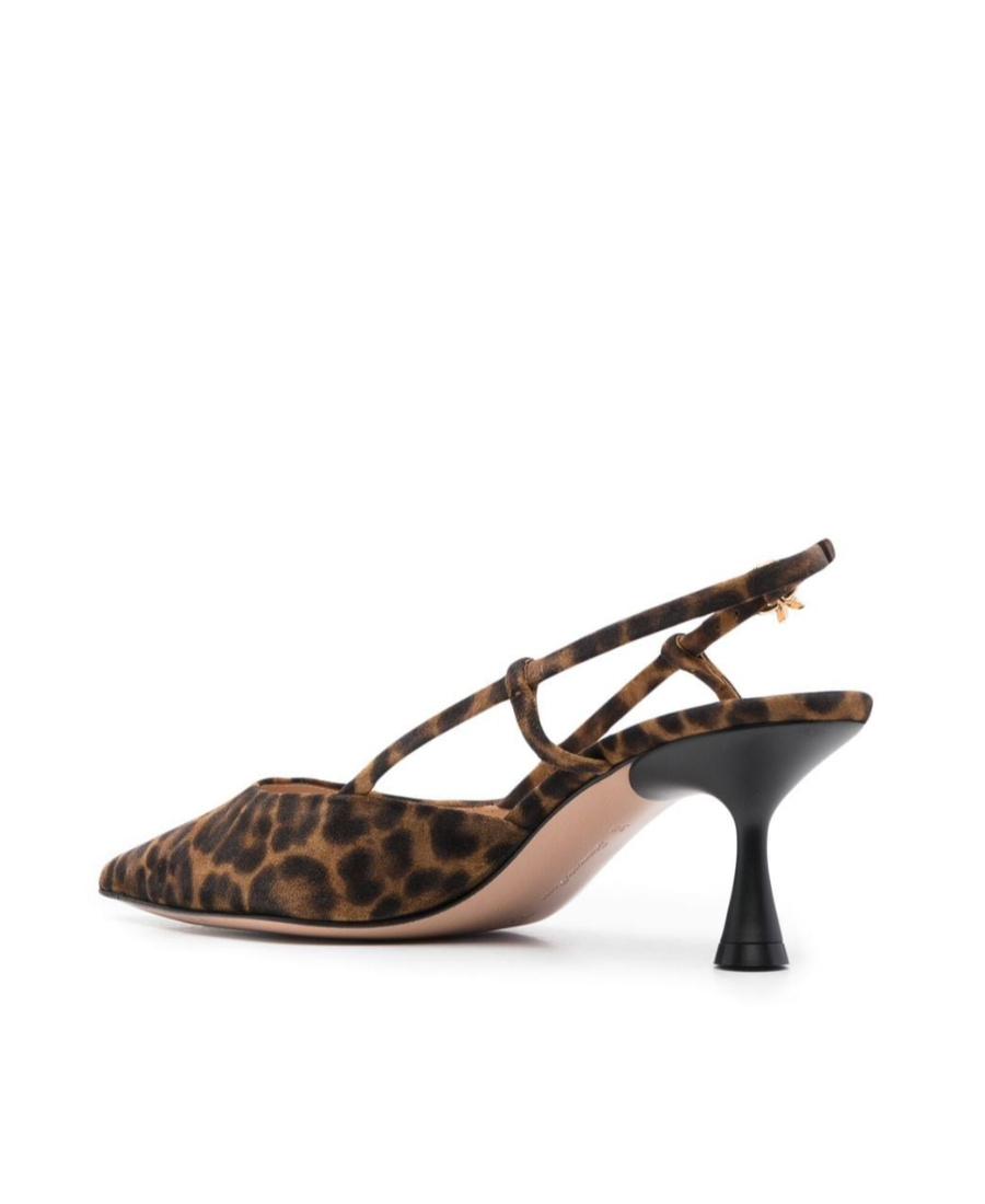 Gianvito Rossi Suede Kitten Heel Leopard Print Pumps In Multicolor