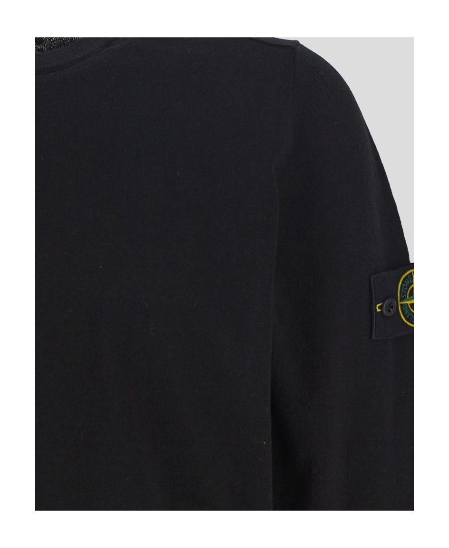 Shop Stone Island Crewneck Sweatshirt In Black