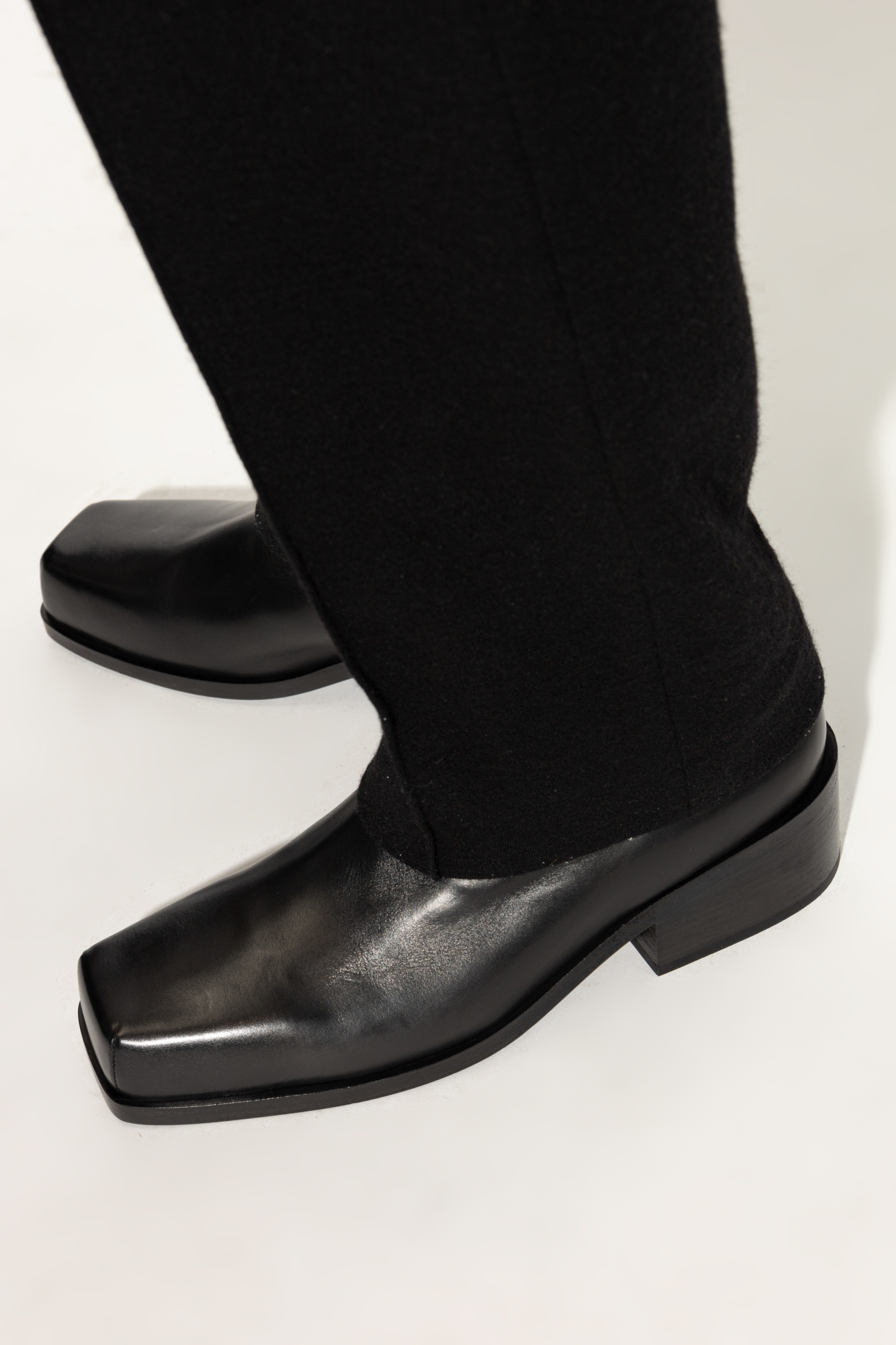 Marsèll Square Toe Zipped Boots In Black