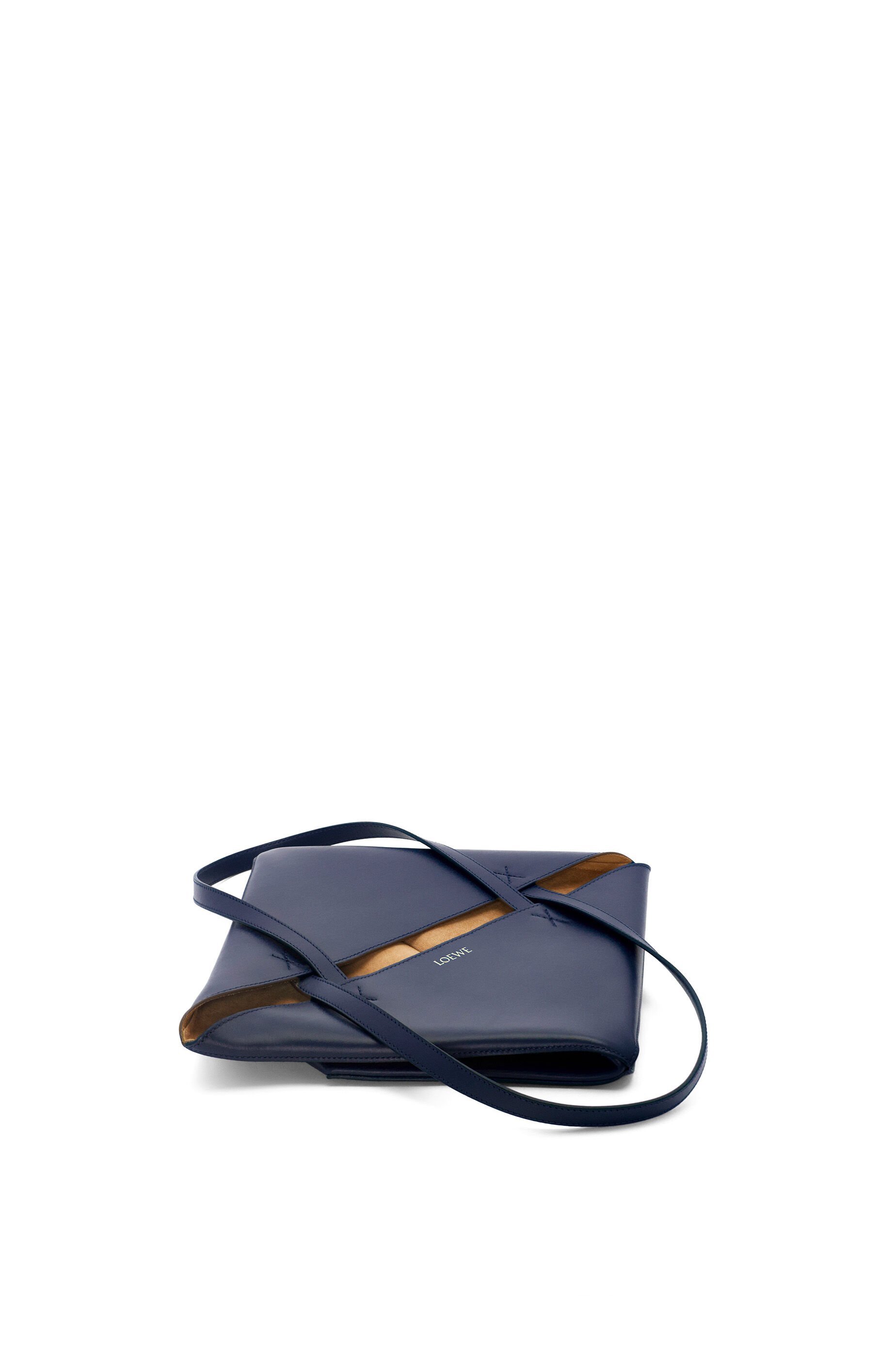 Loewe Women Puzzle Fold Mini Leather Tote In Blue