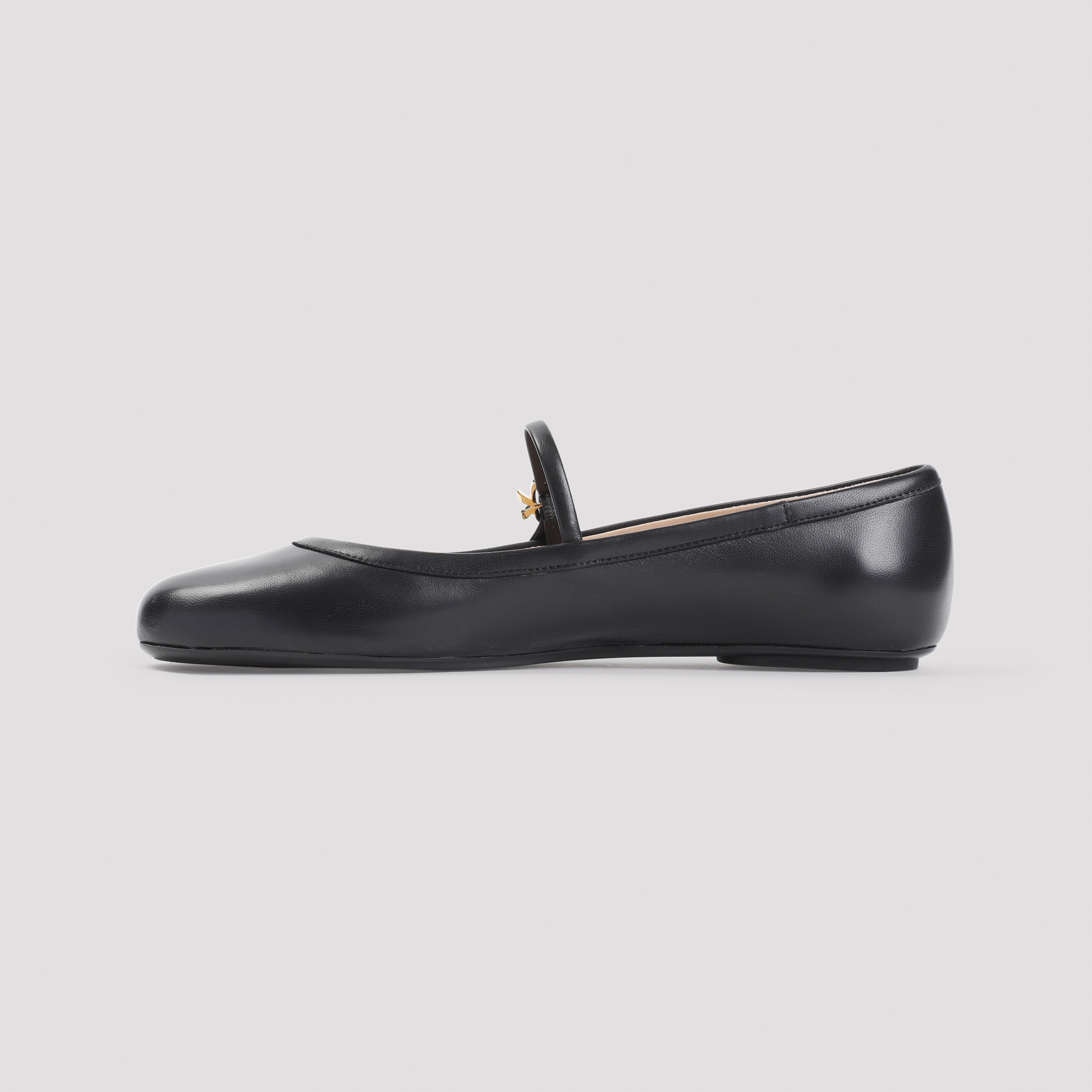 Gianvito Rossi Carla Leather Ballet Flats In Black