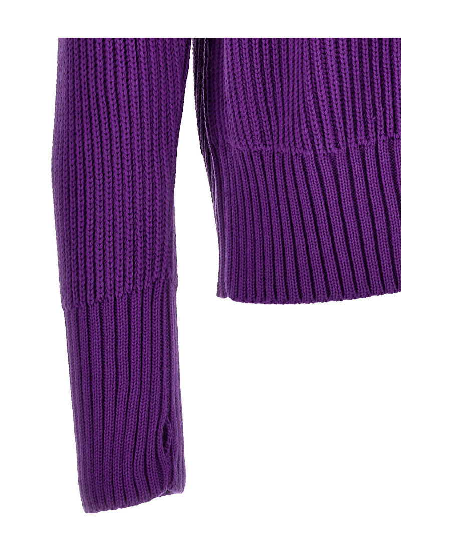 Lc23 Long-sleeved Zipper Sweater In Purple