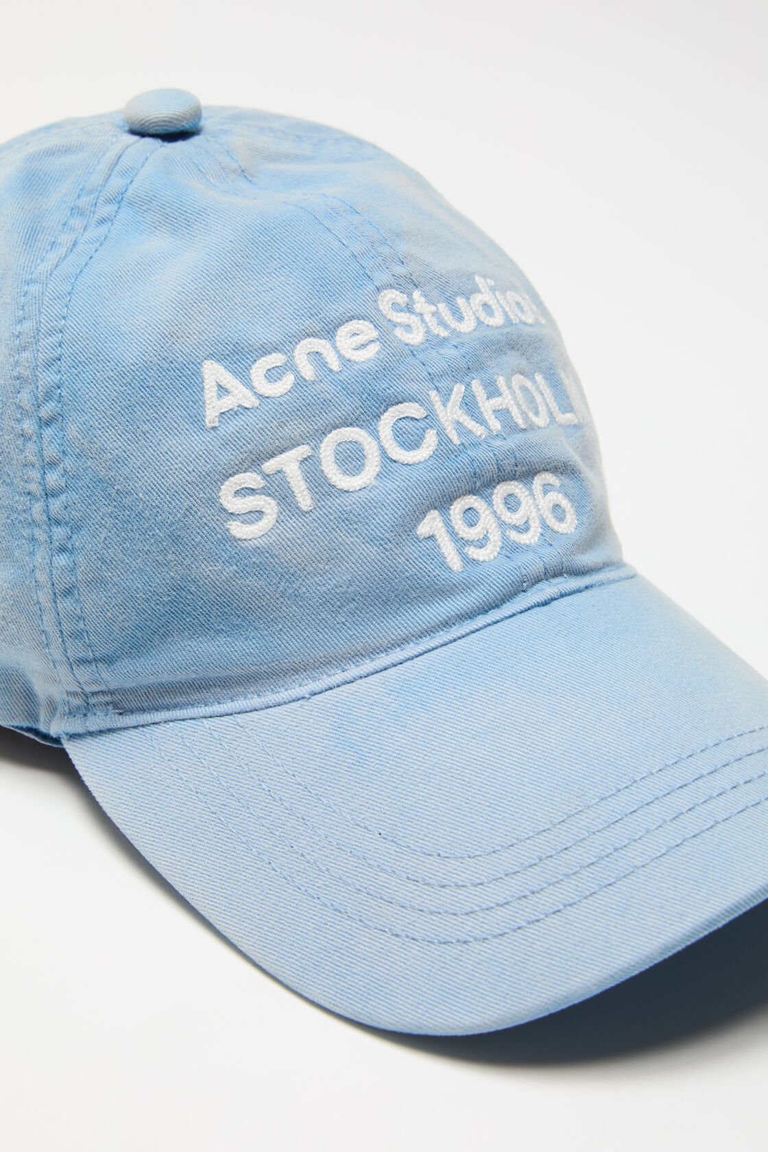 Acne Studios Logo Hat In Blue