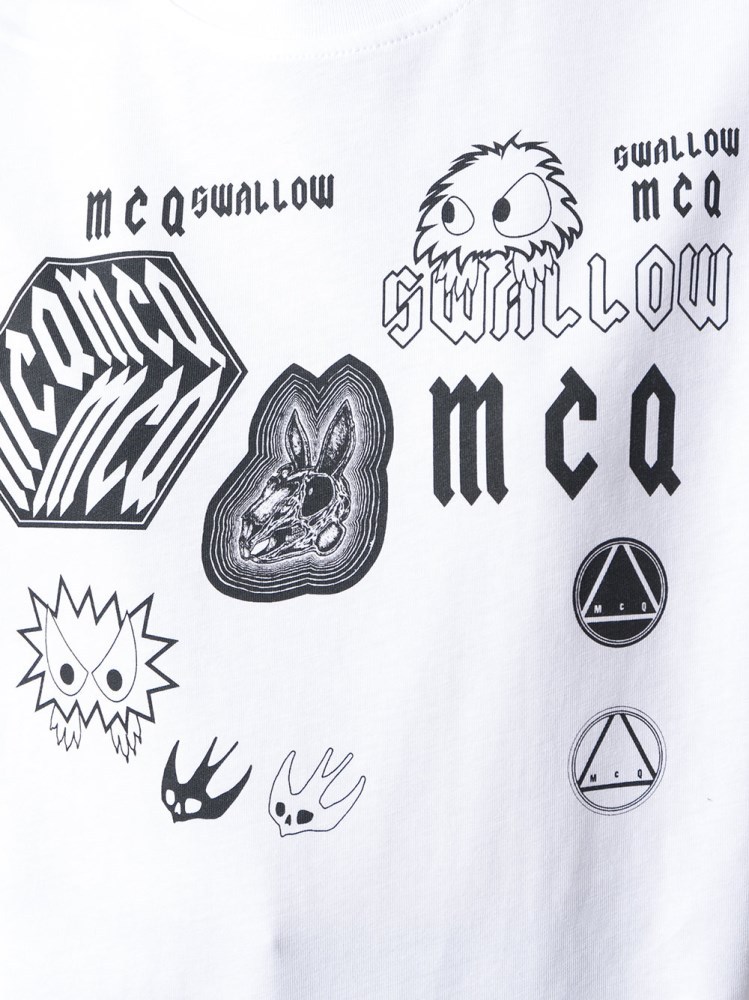 Mcq By Alexander Mcqueen Front Printed T-shirt In White
