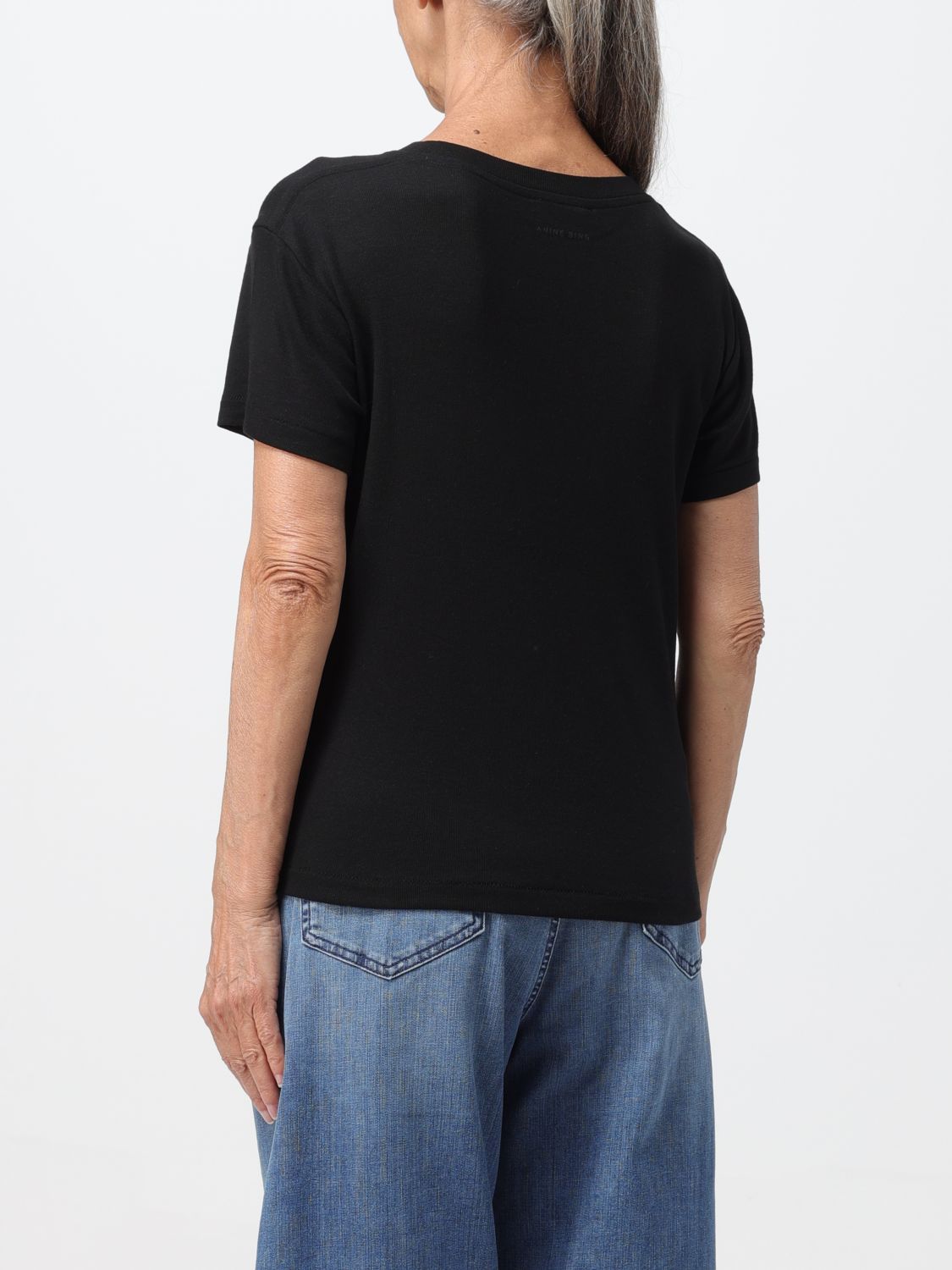 ANINE BING LOGO LOGO SHORT SLEEVE T-SHIRT