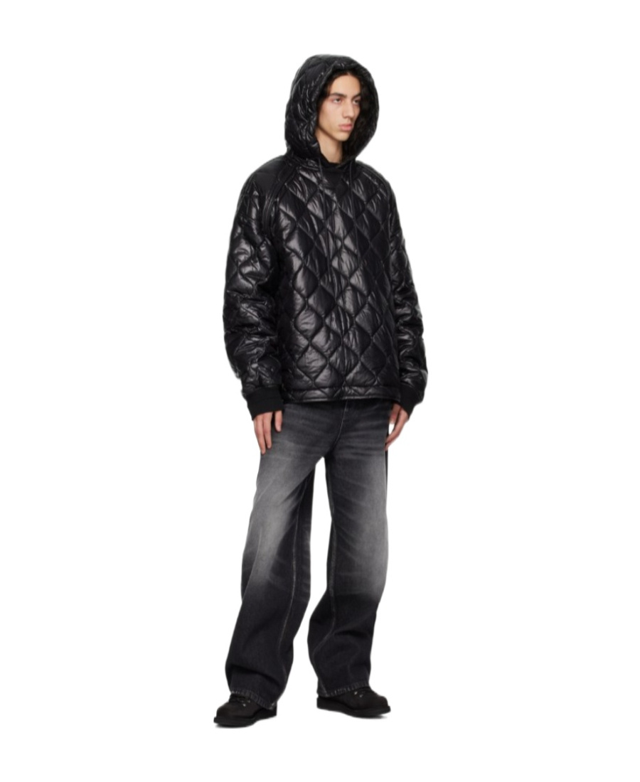 Juunj Hooded Cotton-padded Suit In Black