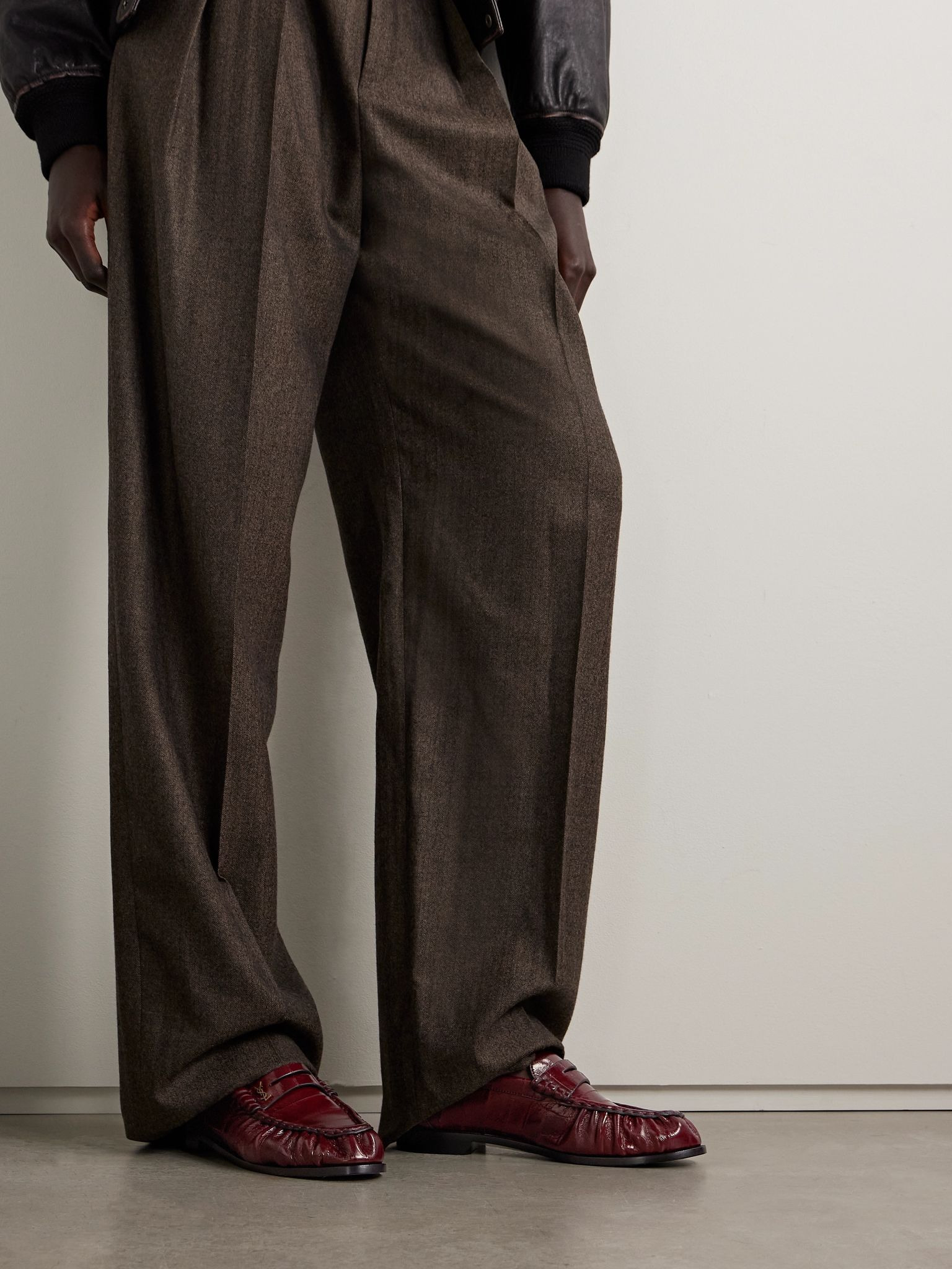 Saint Laurent Le Loafer Loafers In Burgundy