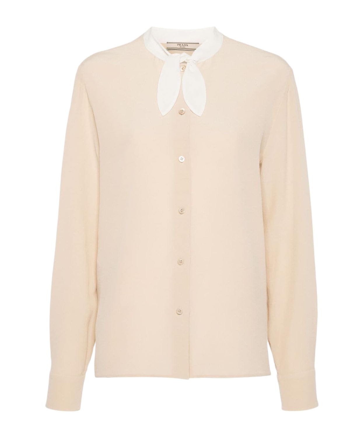 Prada Long-sleeved Shirt In Nude