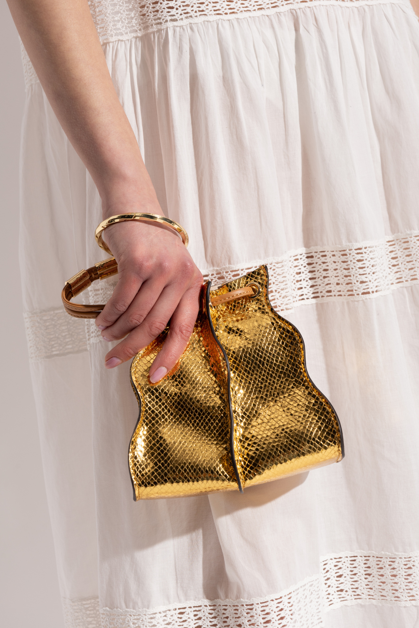 Ulla Johnson Drawstring Shoulder Bag In Yellow