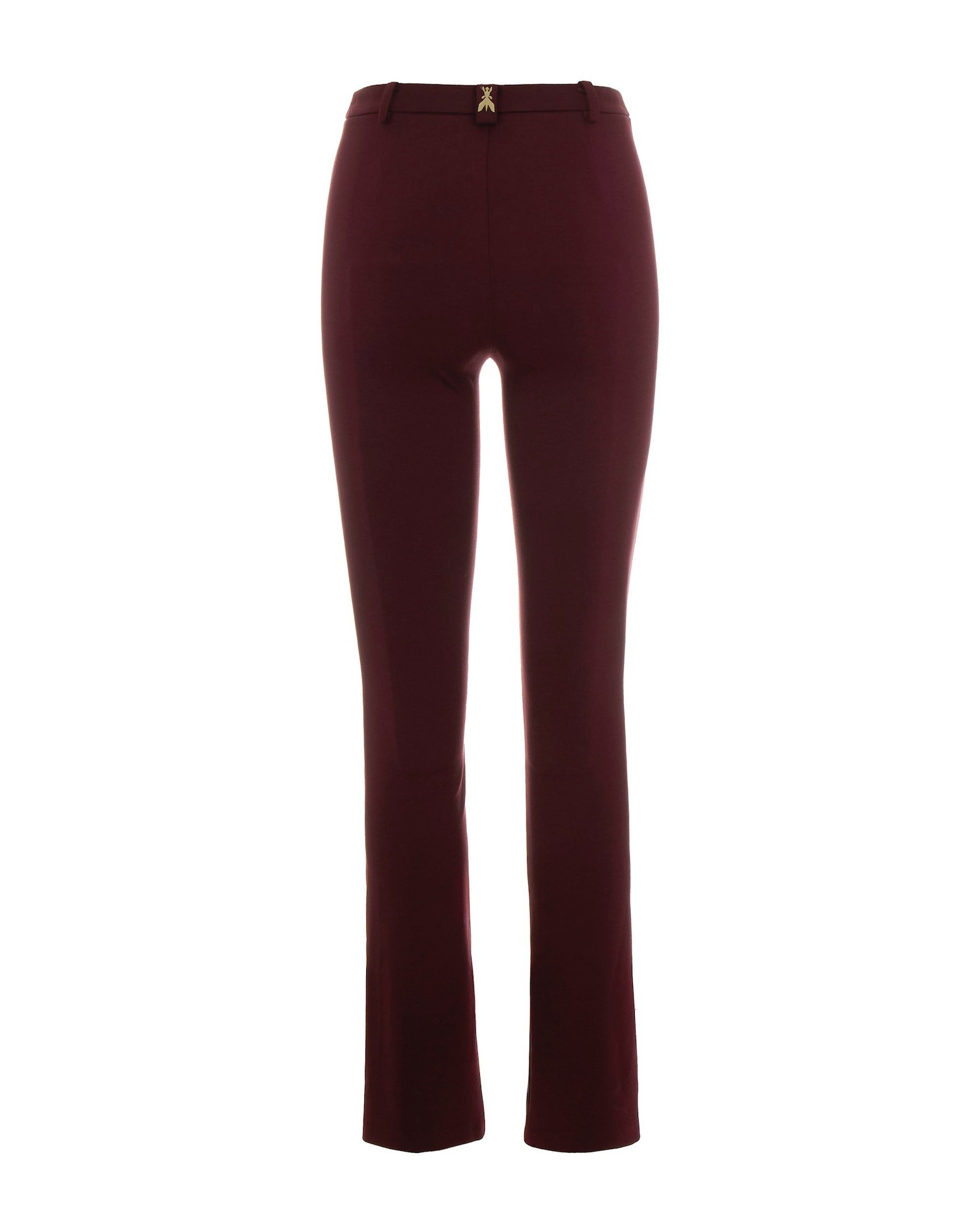 Patrizia Pepe Button-fastening Straight Trousers In Burgundy