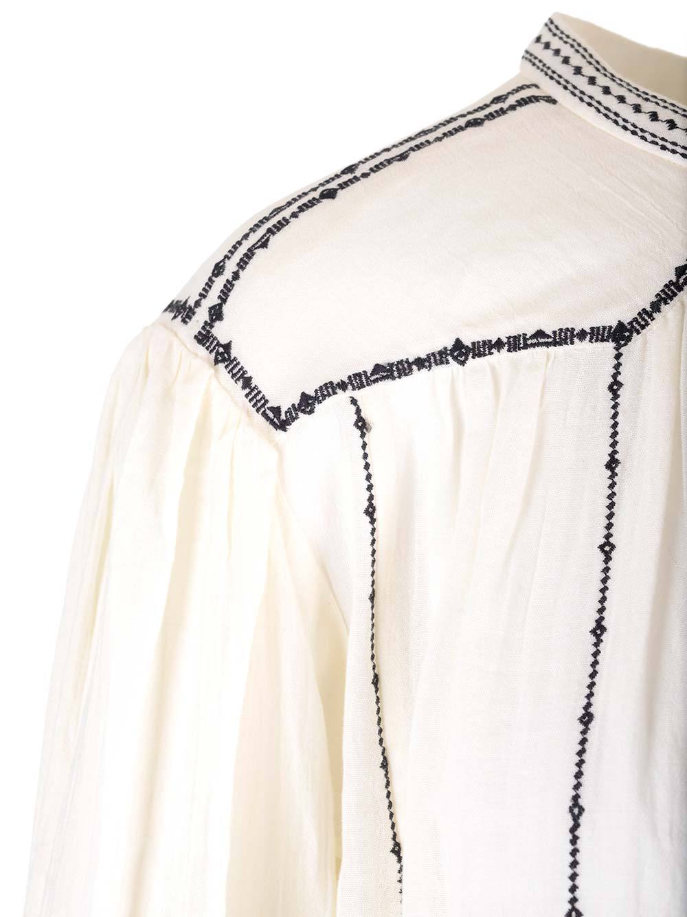 Isabel Marant Étoile Pradel Band-collar Minidress In White