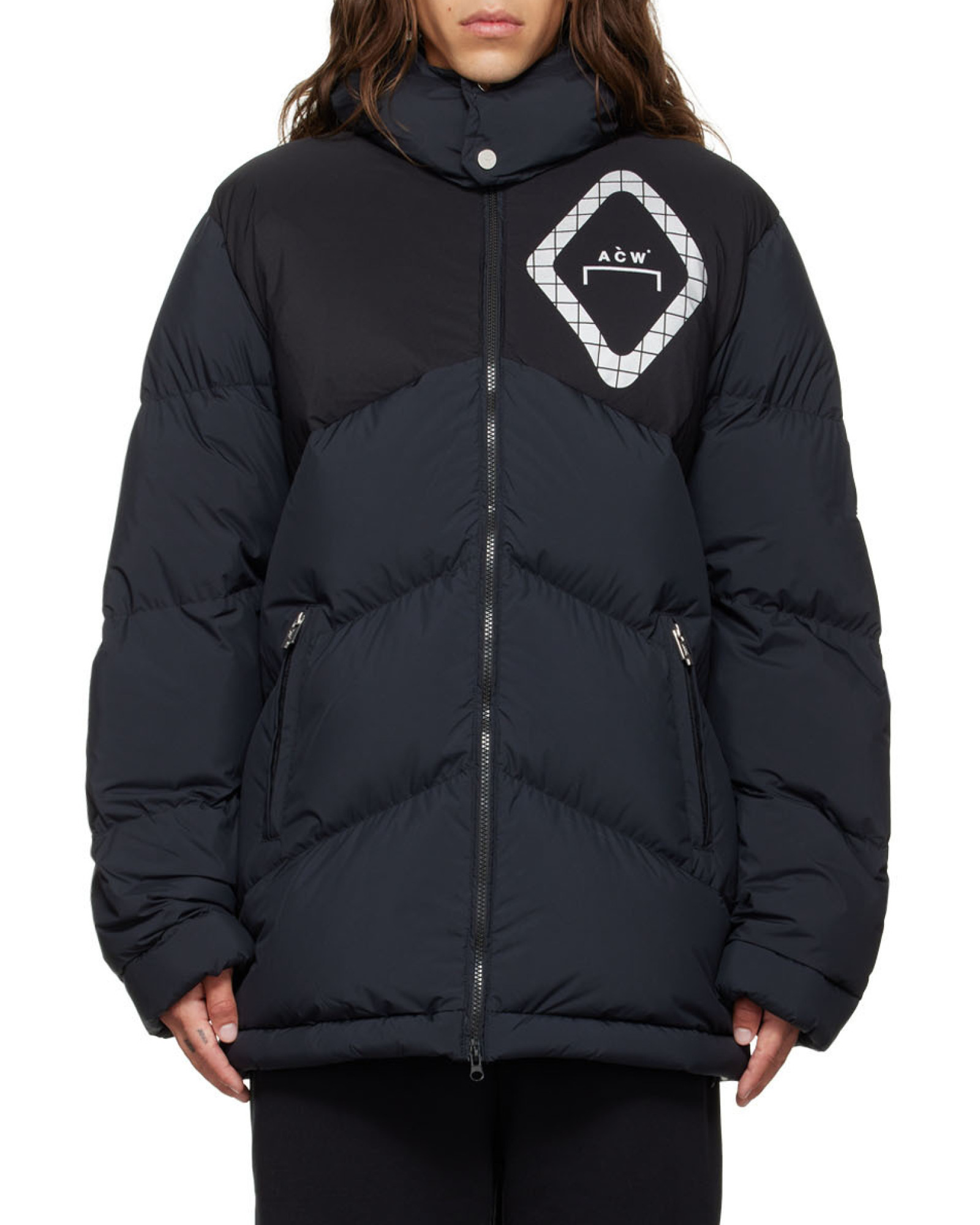 A-cold-wall* Hooded Padded Jacket In Black
