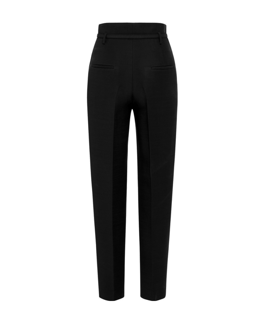 Dior Wool Casual Trousers In Black