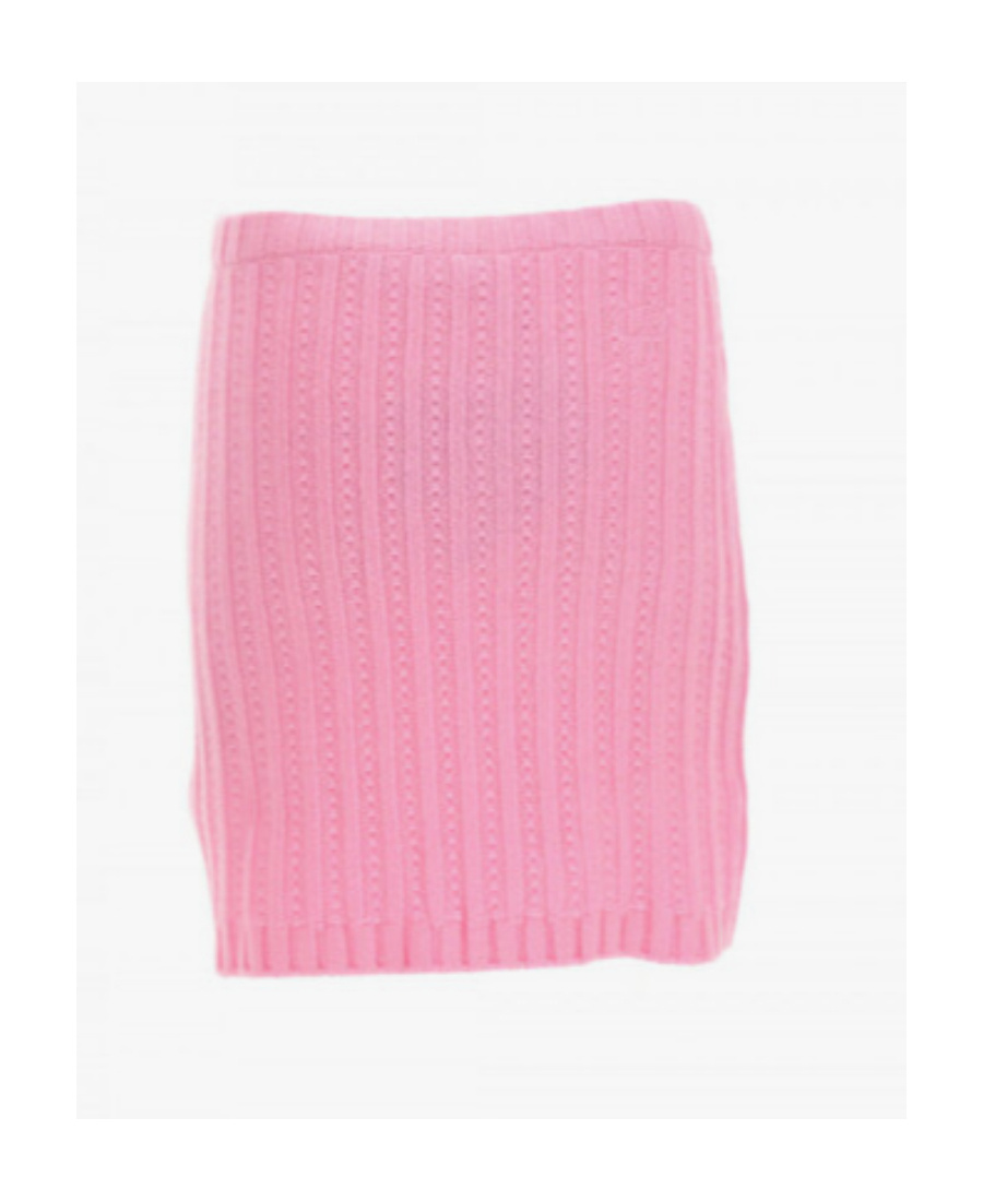 Blumarine Cable-knit Mini Skirt In Pink