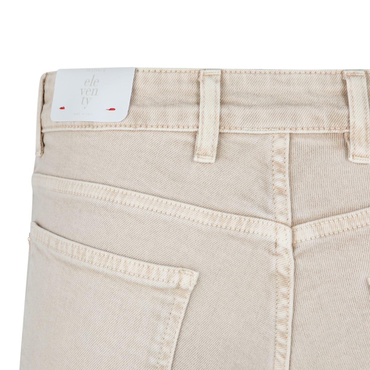 Eleventy Straight Trousers With Belt Loops And Pockets In Gold