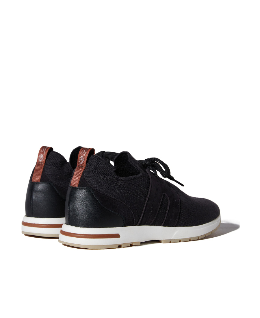 Loro Piana 360 Flexy Walk Sock Sneakers In Black