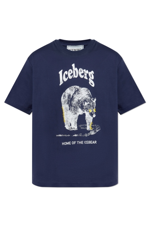 ICEBERG ICEBERG LOGO PRINTED CREWNECK T-SHIRT