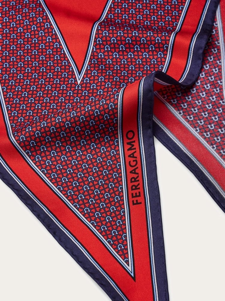 Ferragamo Diamond Shape Silk Neckerchief