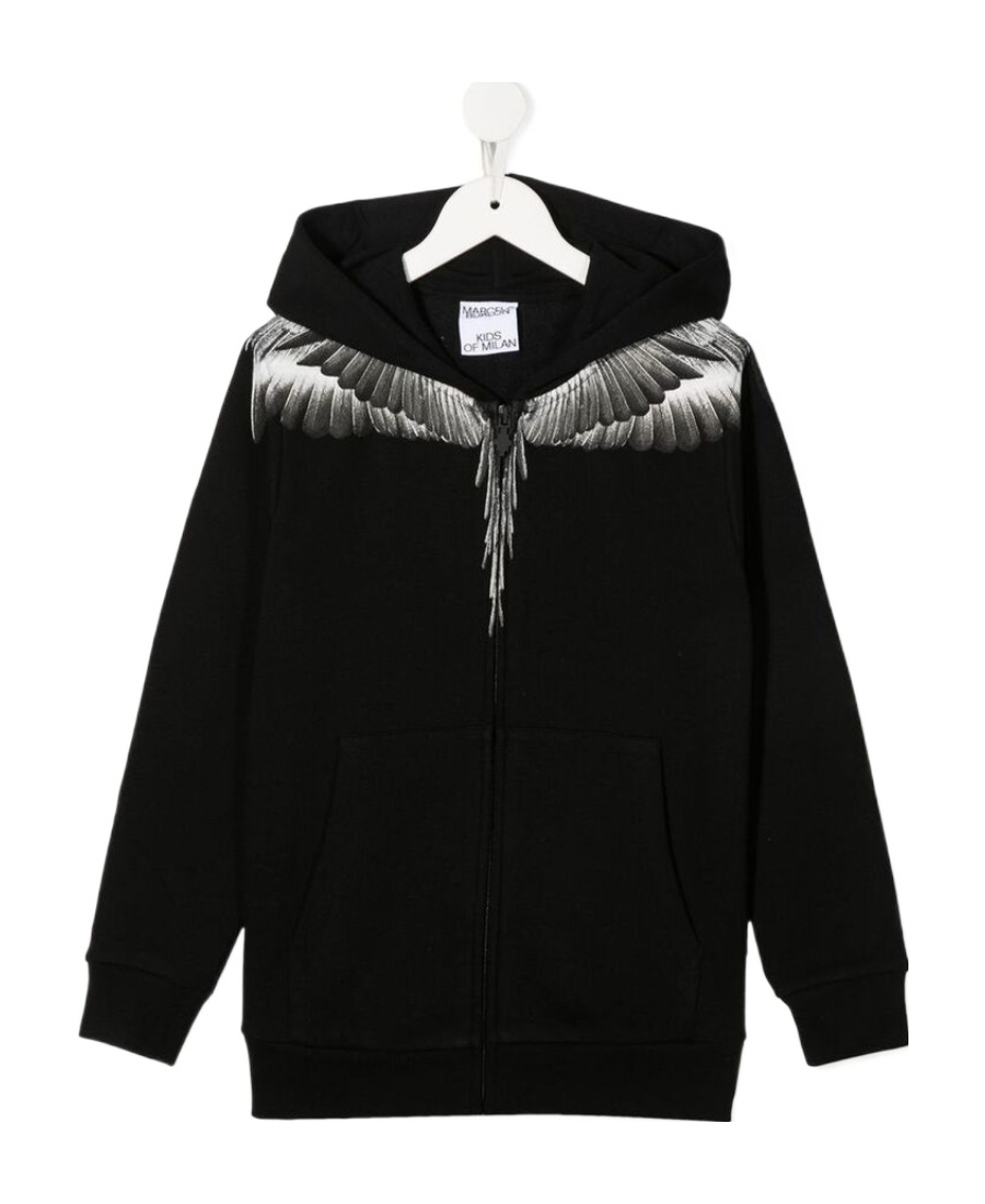 Marcelo Burlon County Of Milan Wings-print Long-sleeve Hoodie In Black