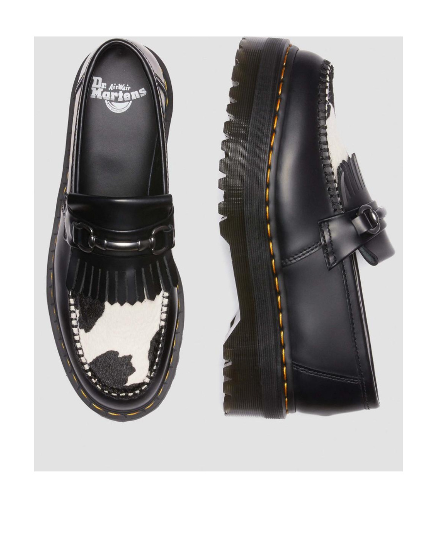 Dr. Martens' Adrian Snaffle Thick-soled Love Shoes In Black