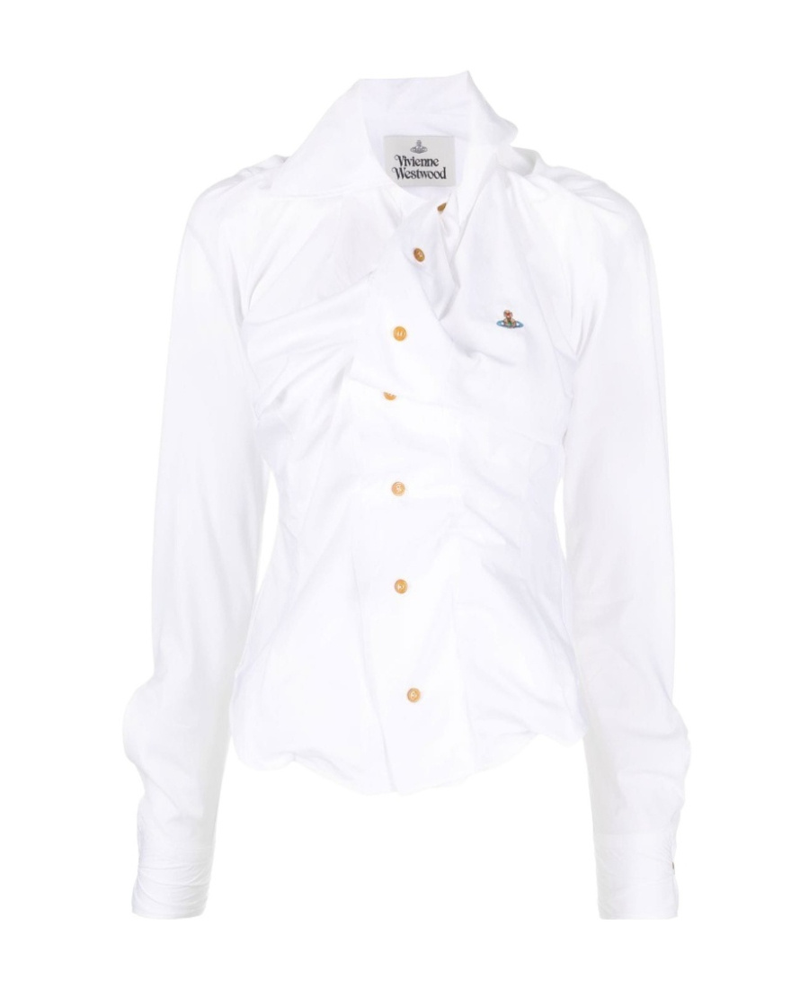 Vivienne Westwood Deconstructed Button-up Shirt In White