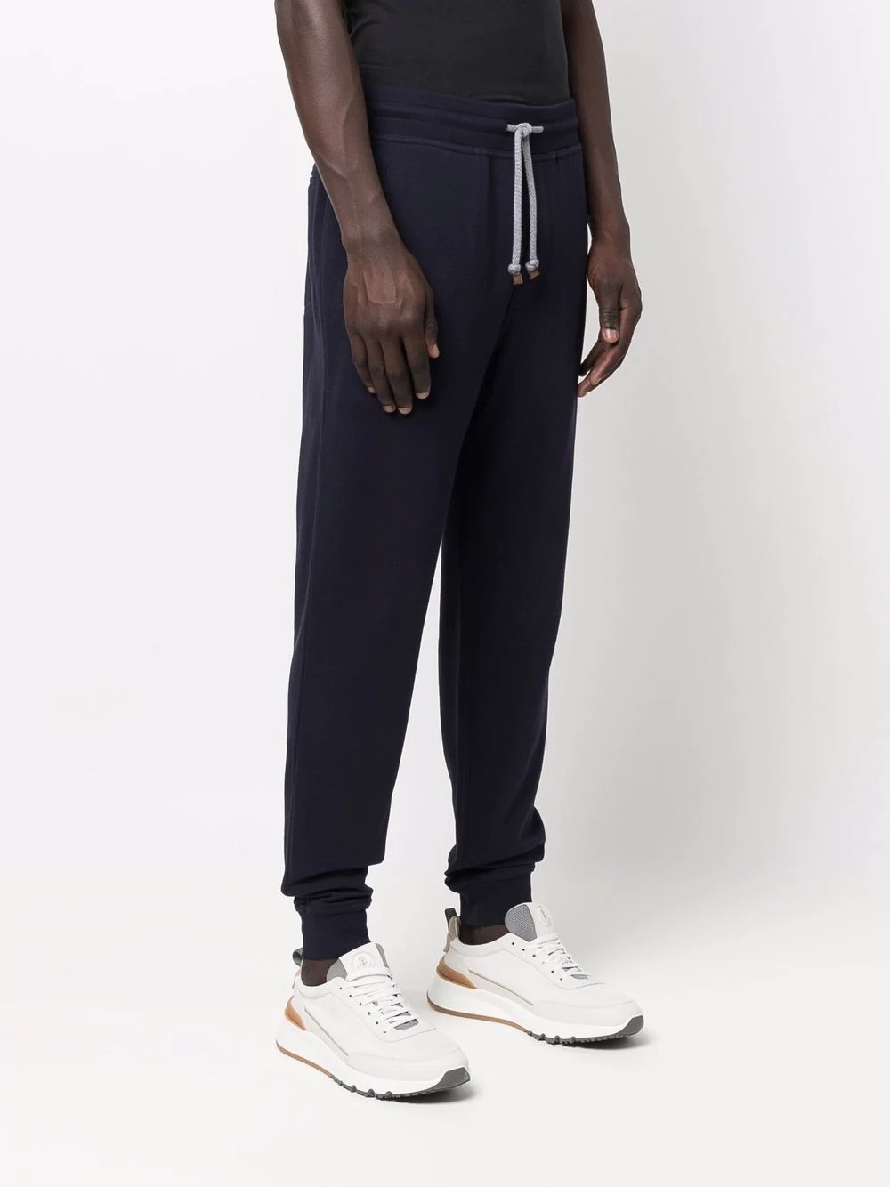Brunello Cucinelli Tapered-leg Track Pants In Black