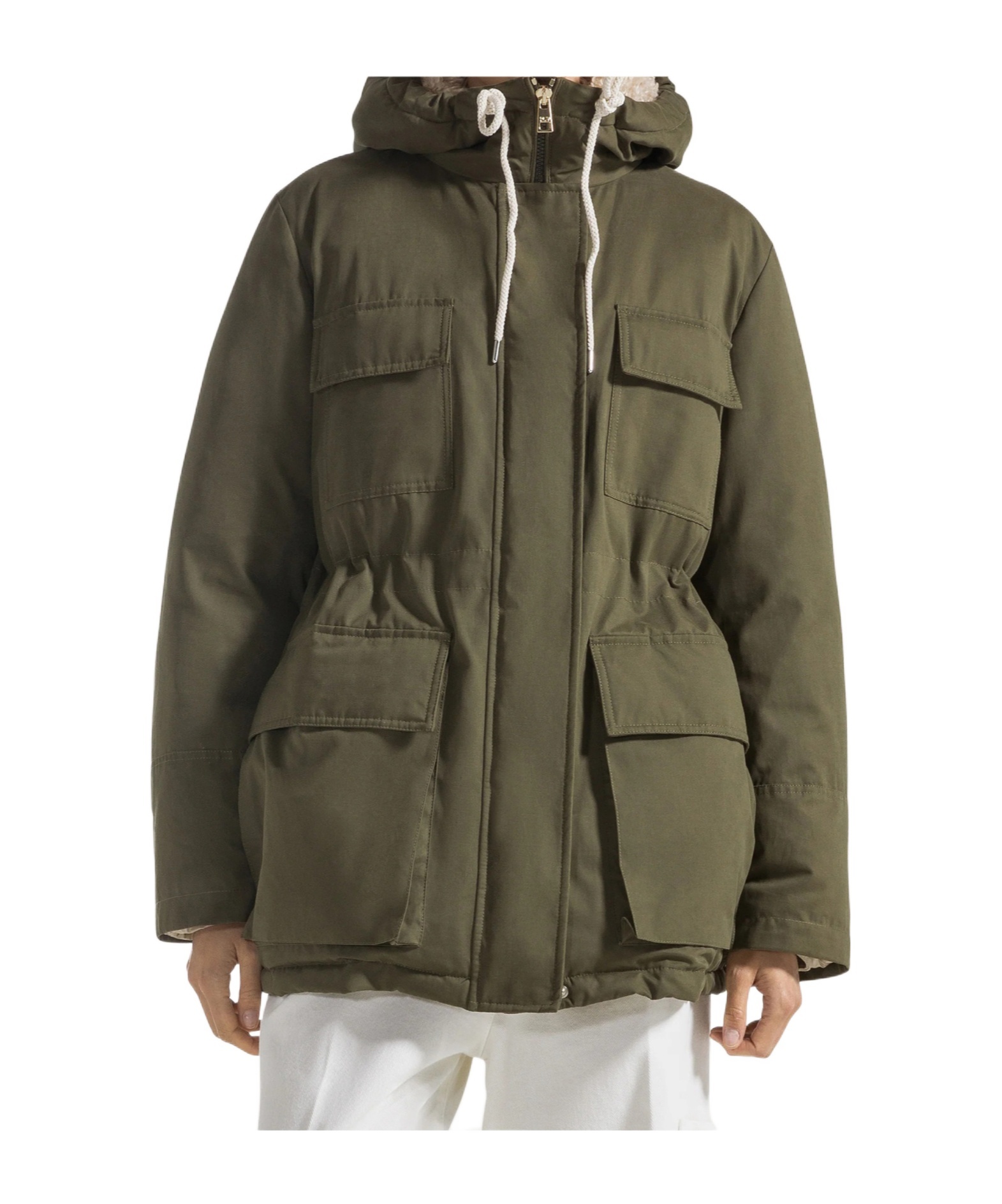 Seventy Hooded Cotton Jacket In Brown