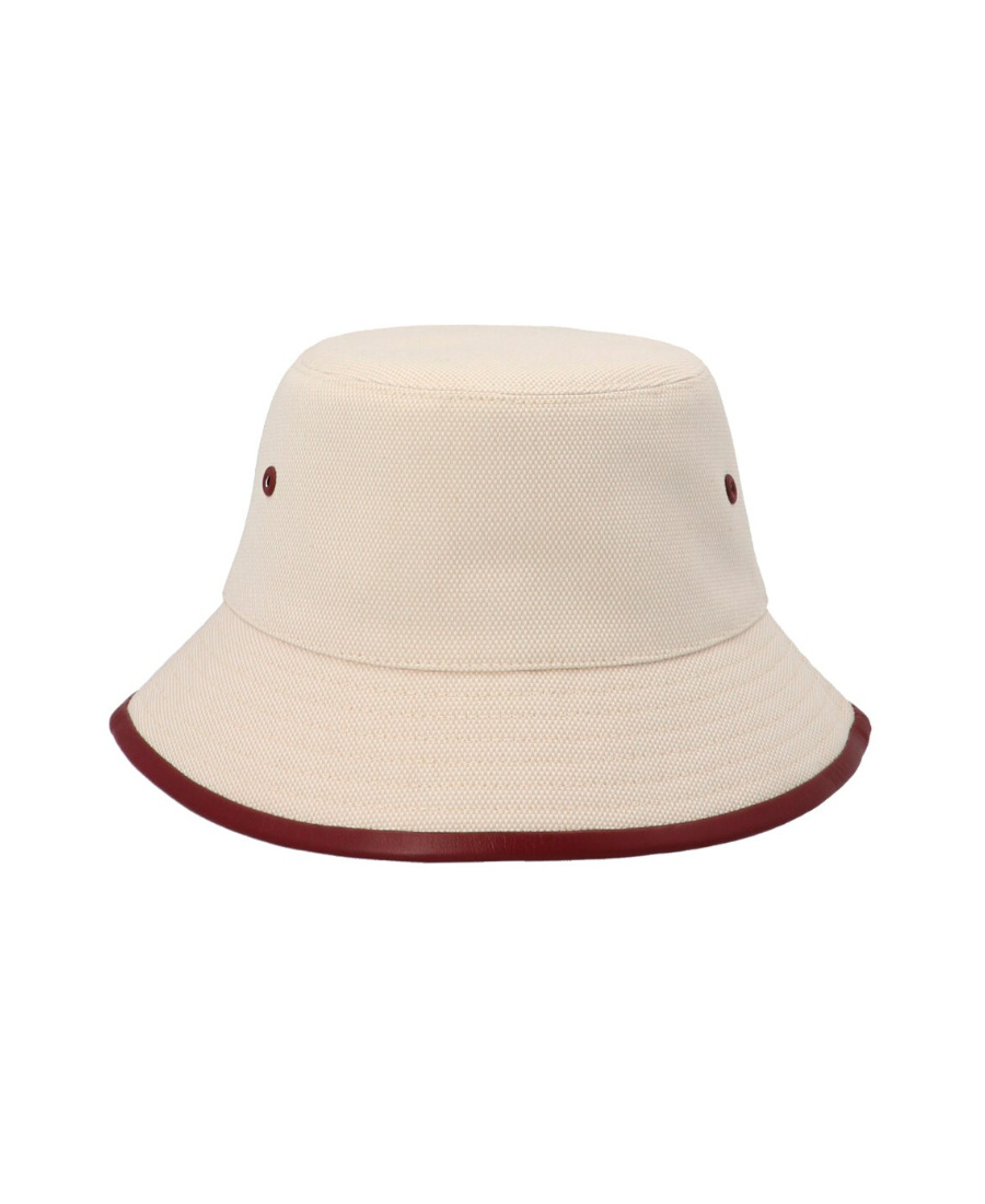 Burberry Logo Print Bucket Hat In White