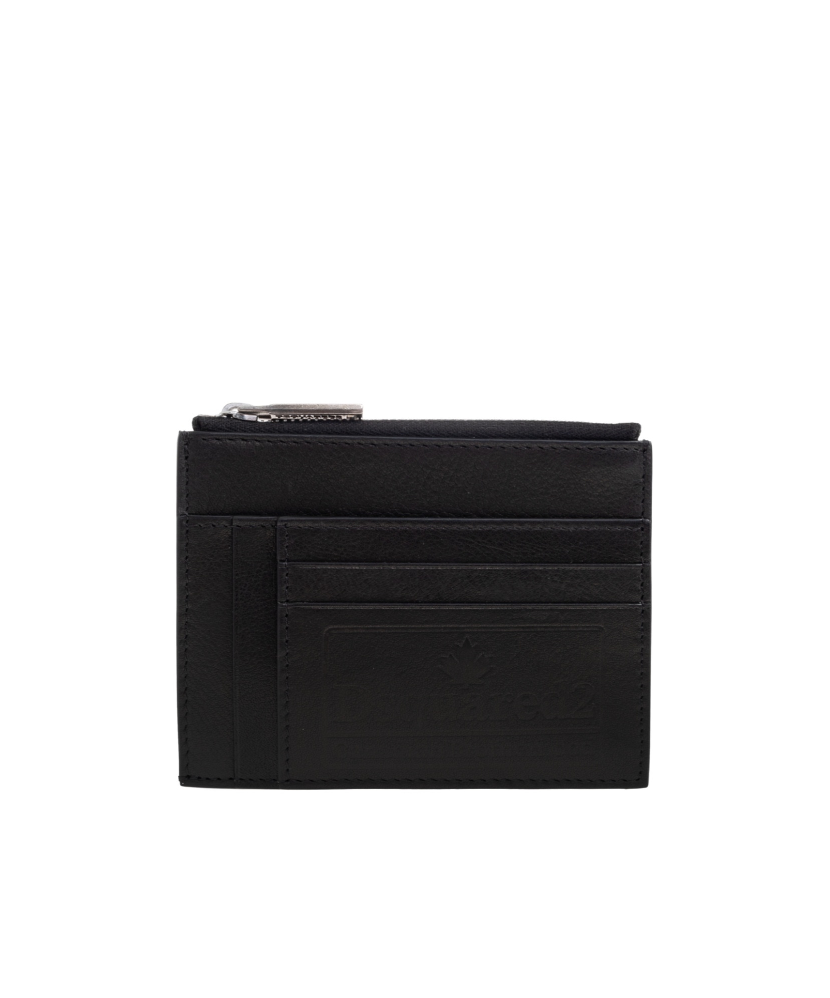 Dsquared2 Zip-fastening Logo Cardholder In Black