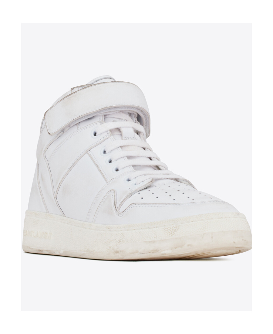 Saint Laurent Lax High-top Sneakers In White
