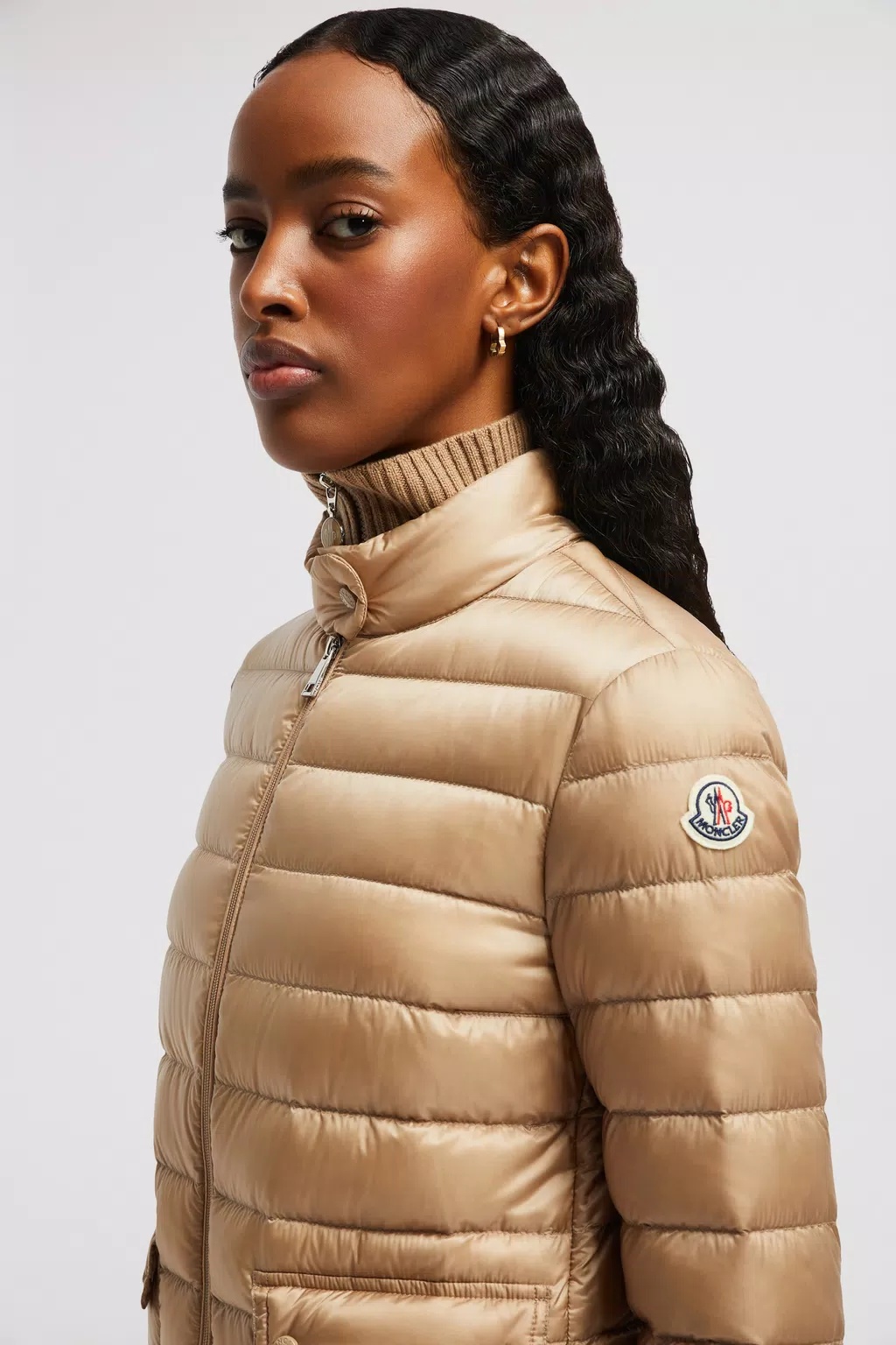 Moncler Doudoune Courte Lans In Nude