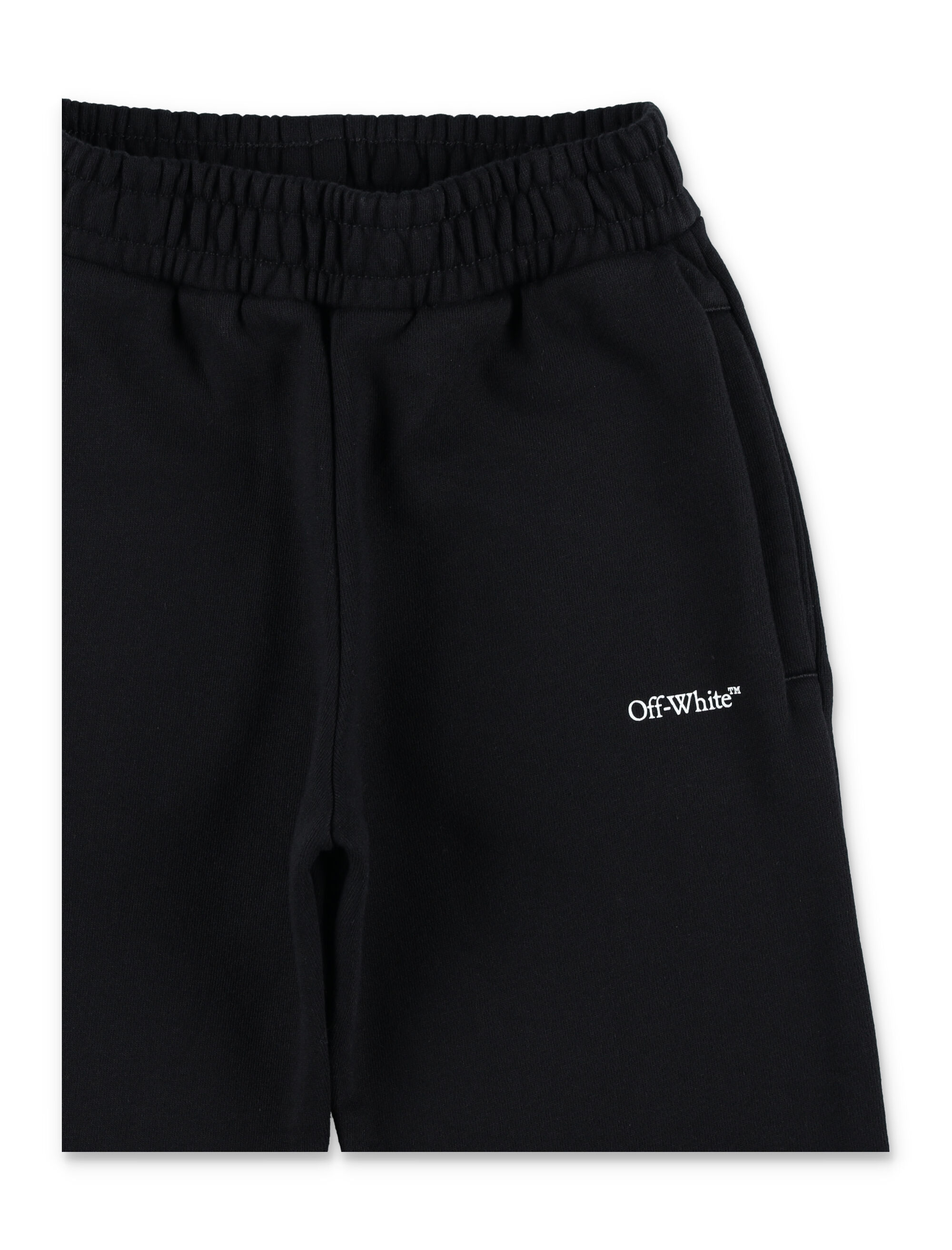 Off-white Kids Wide Leg Jogging Pants In Black