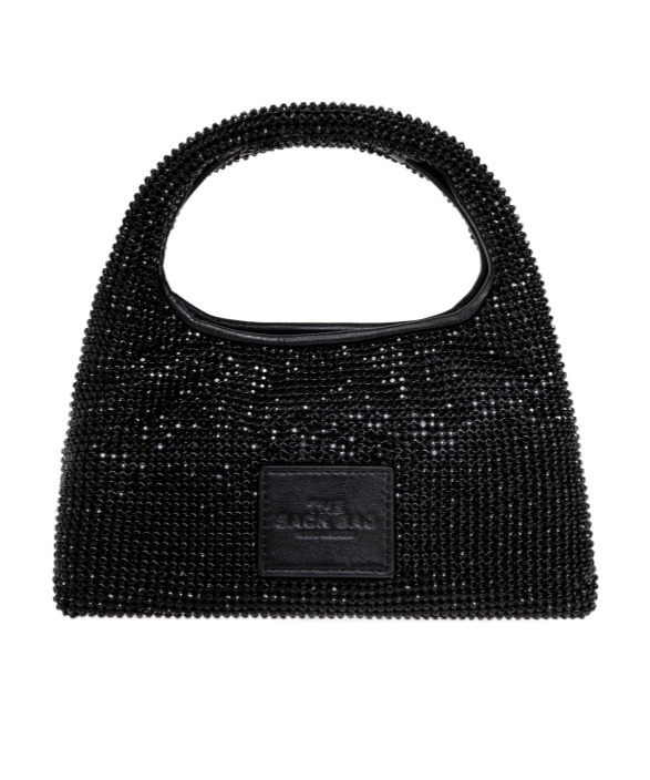Shop Marc Jacobs Logo Handbag In Black