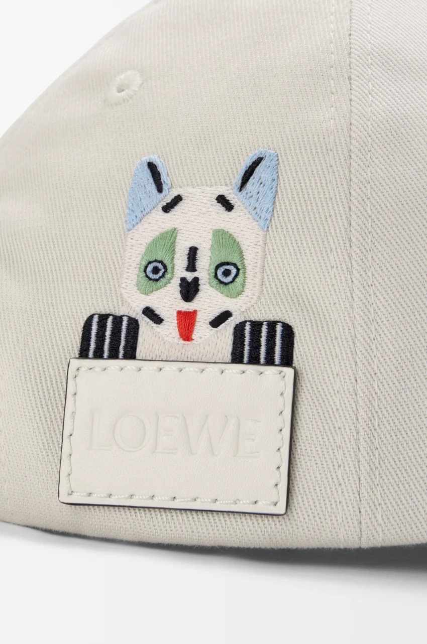 Loewe Louis Wain Logo-embroidered Cotton-twill Baseball Cap In Neutral