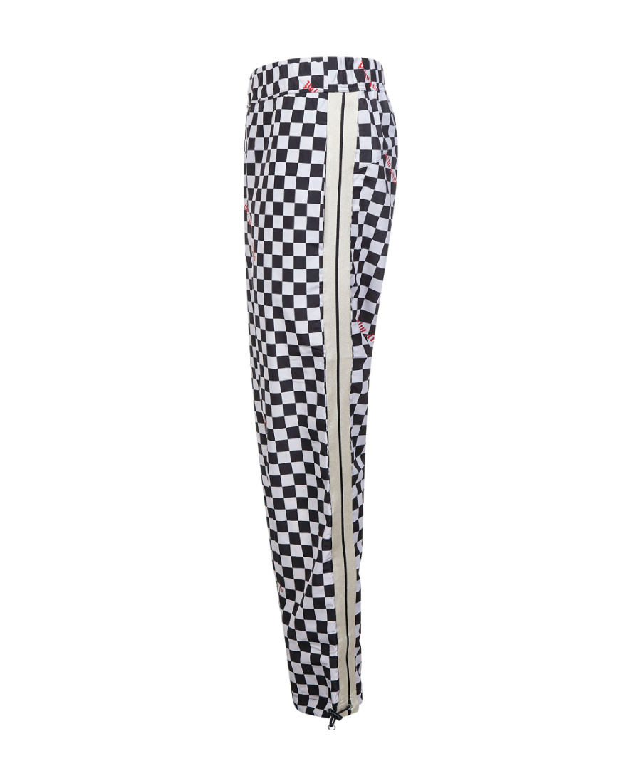 Palm Angels Damier-print Track Pants In Black