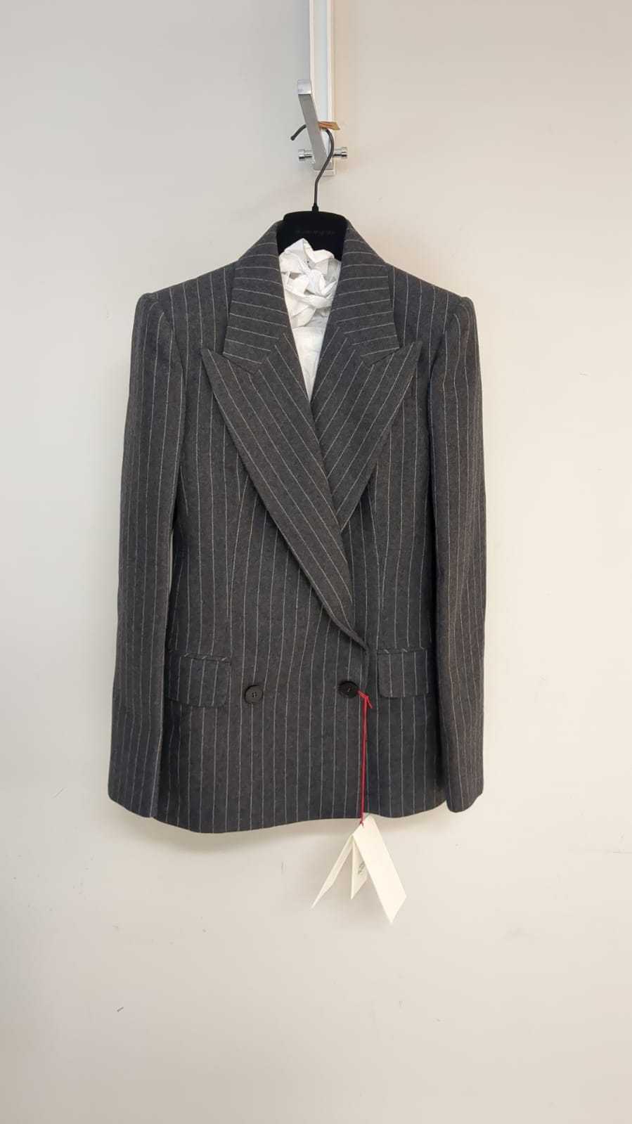 Alexander Mcqueen Long Sleeved Suit Jacket In Black