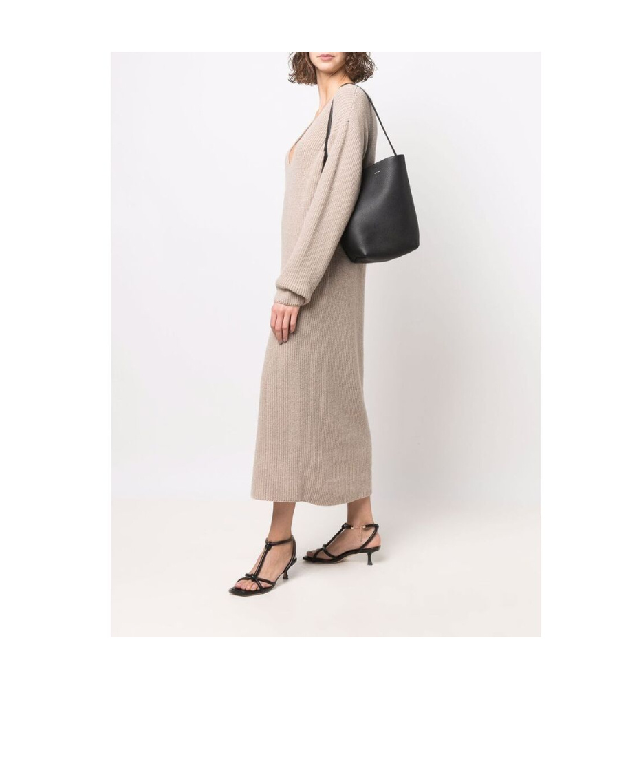 The Row Embossed-logo Detail Tote Bag In Black