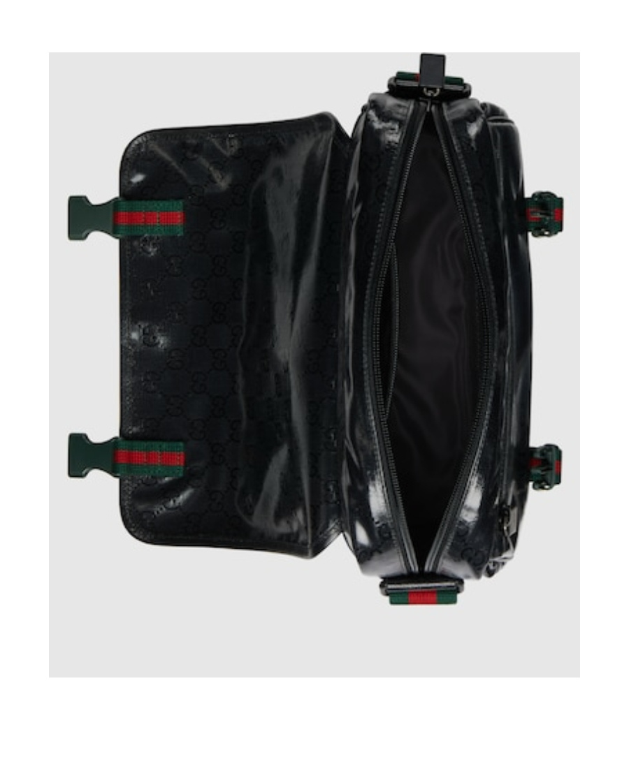 Gucci Gg Crystal-embellished Messenger Bag In Black