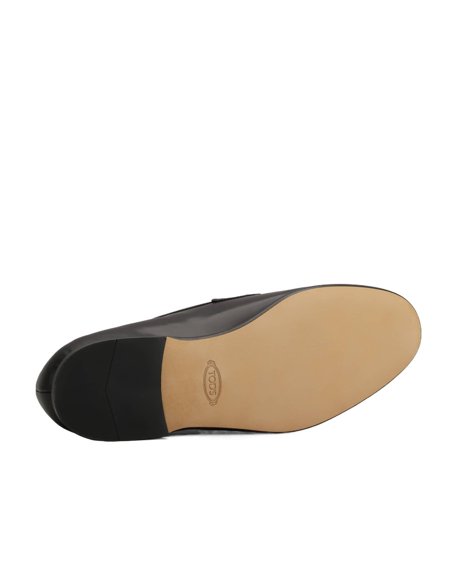 Tod's Leather Slip-on Loafers In Black