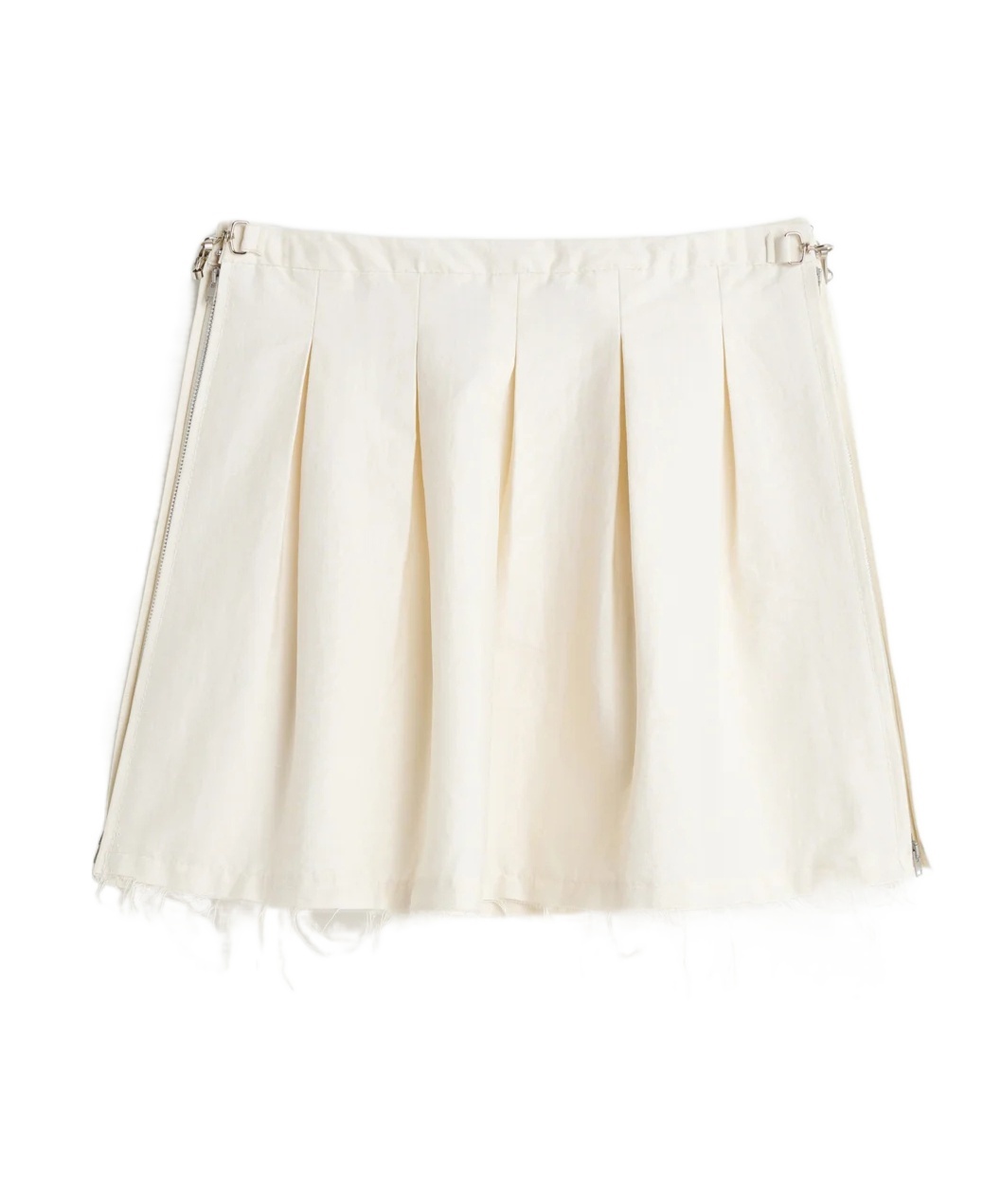 Our Legacy Object Pleated Mini Skirt In White