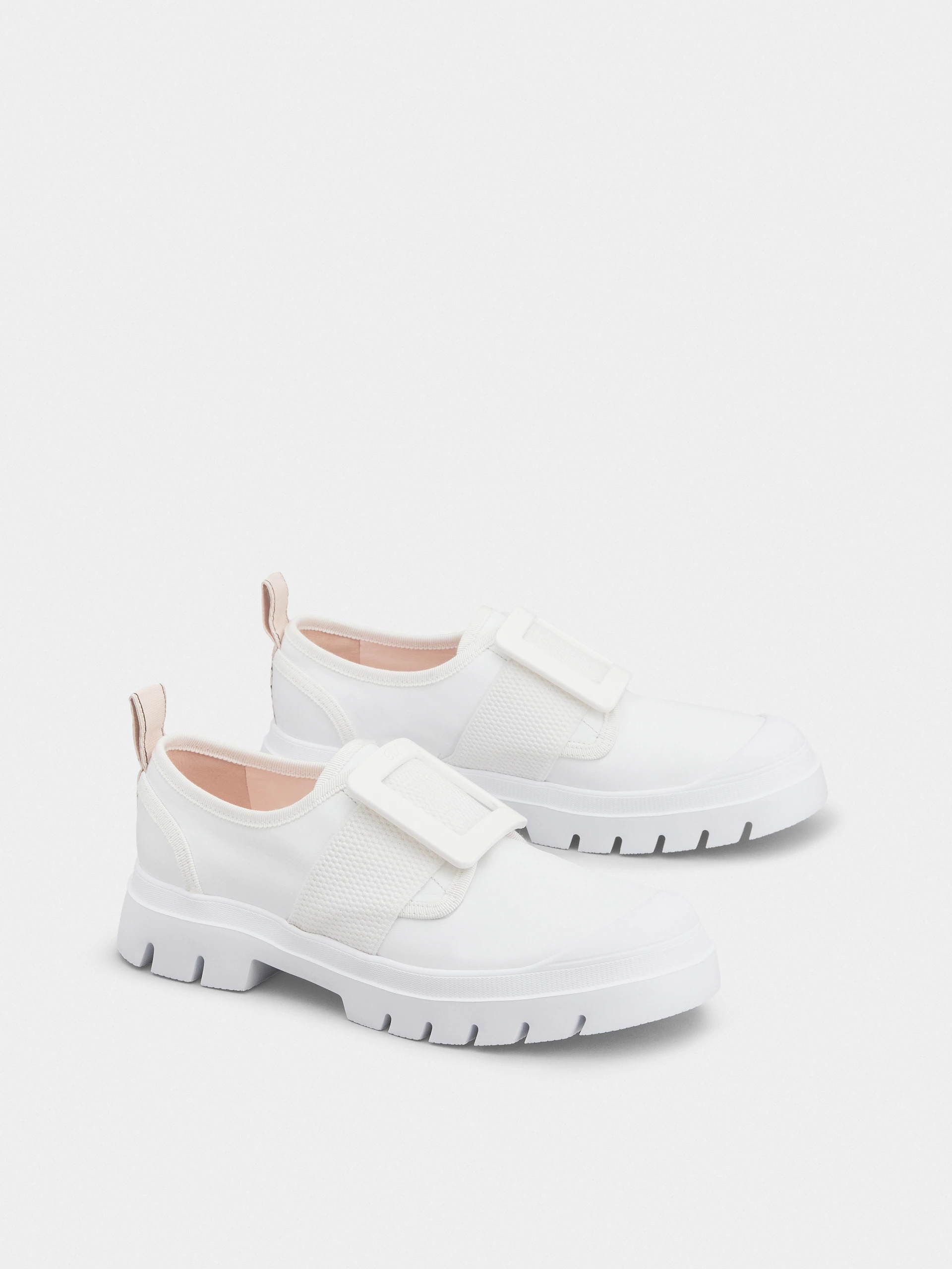 Roger Vivier Logo Casual Sneakers In White